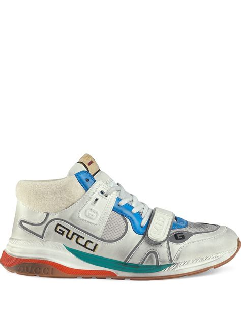 gucci white ultrapace sneakers|gucci monogram high top sneakers.